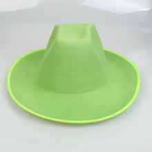 定制LOGO跨境新款西部牛仔帽欧美毛呢礼帽大檐帽少数民族风爵士帽