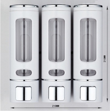 Dispensador de Jabón de Pared de 400 ml, ABS, Manual, para Baño