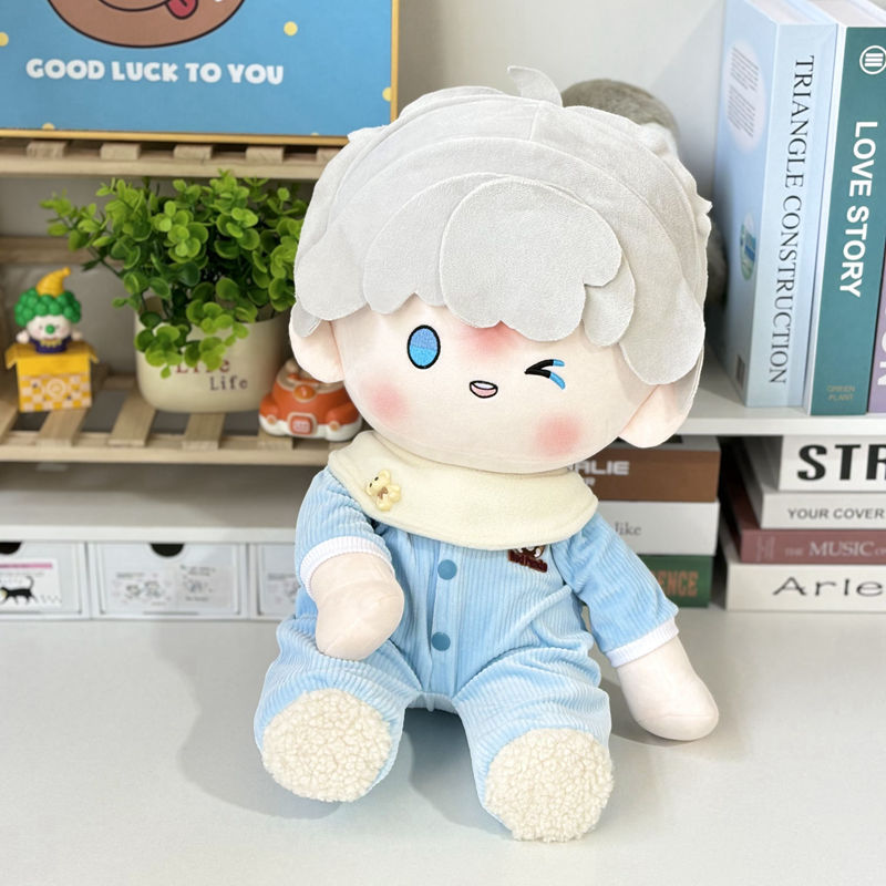 40CM  코트 곰 펌핑 우유 빛 사랑 감사 40CM 면 인형 변화 앉아 자세 등반 옷