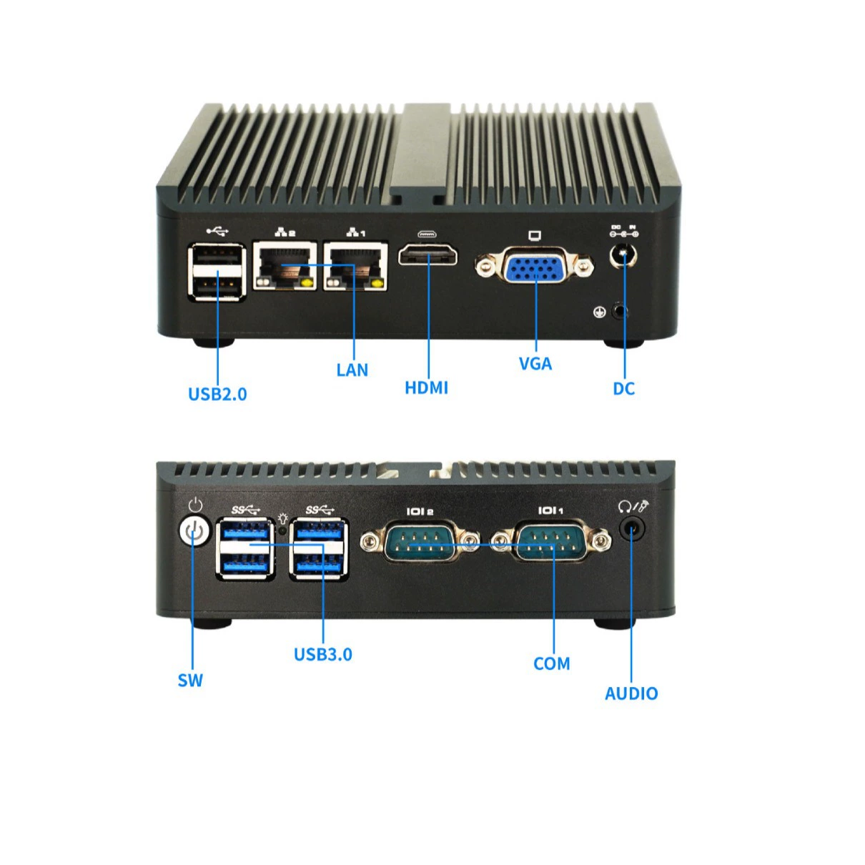 Dual-network dual-serial J1900 mini industrial PC LINUX/CENTOS mini industrial control PC
