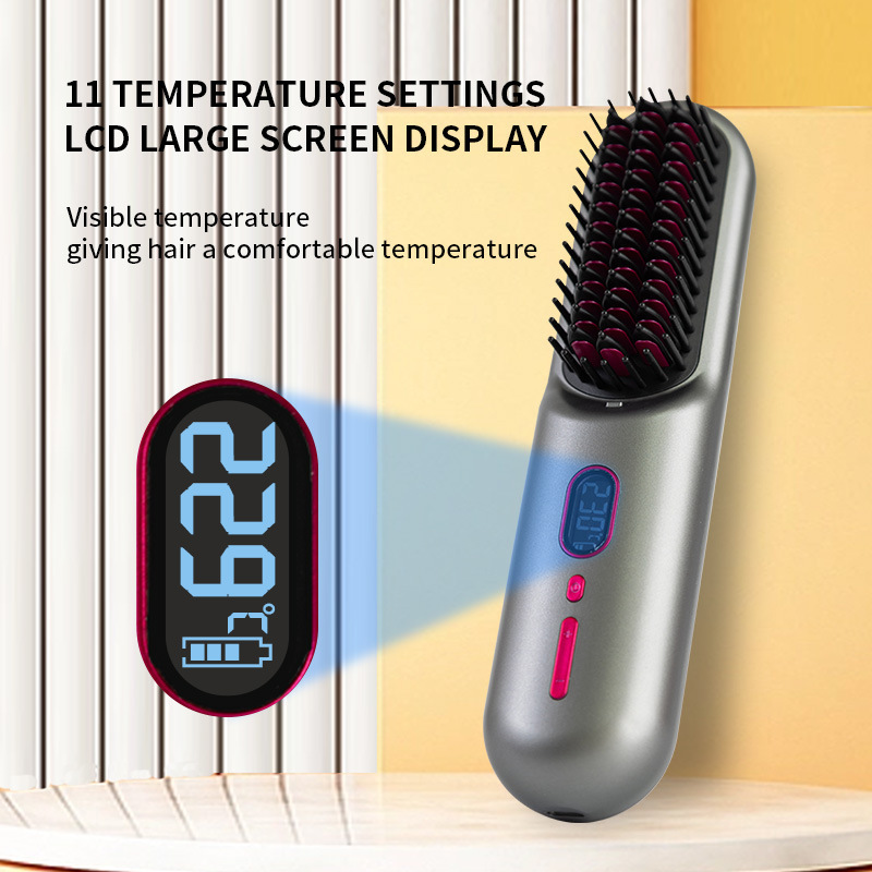 New charging hair straightener wireless portable travel lazy electric comb negative ion does not hurt hair straightener dual-purpose hair straightener