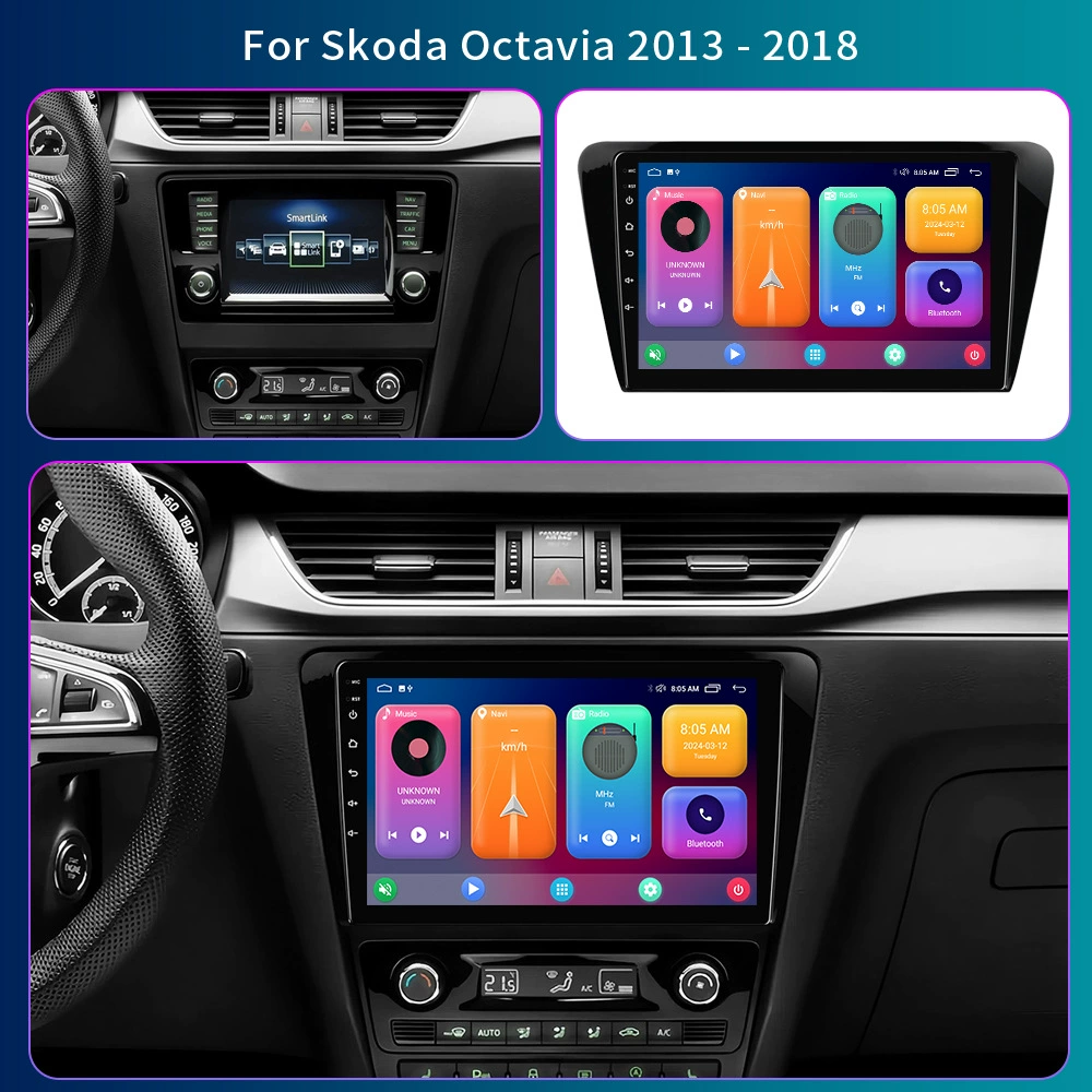 Андроид‑магнитола для Skoda Octavia 2015–2022, IPS 1280×720, варианты 1+32→8+128 ГБ