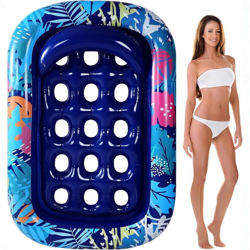 Трансграничное снабжение надувной водяной одиночный плавучий взвод солнцезащитный крем дыра шезлонги плавучие кровати плавучие игрушки водяные кровати