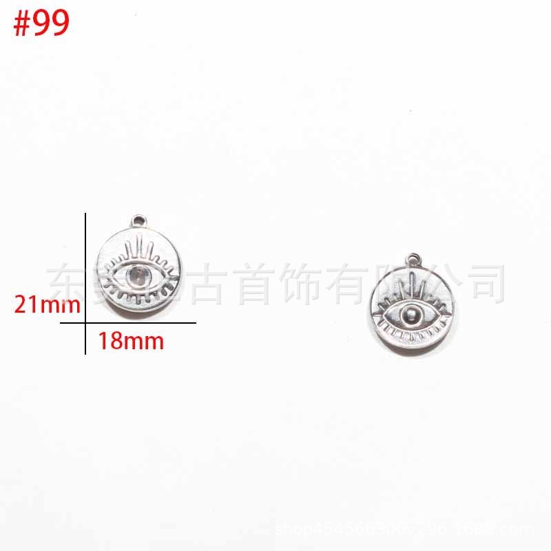 クロスボーダー悪魔の目ペンダントステンレス鋼 diy アクセサリーネックレスキーホルダーペンダントアイドリップオイルアクセサリーメーカー|undefined
