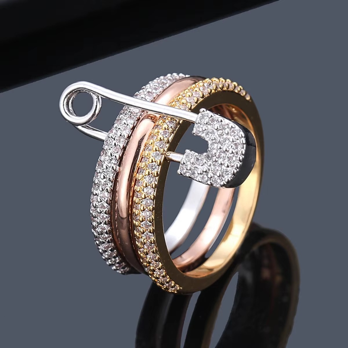 Oval Cz Engagement Ring And Stackable Ring Set In Sterling Silver_voghion.com