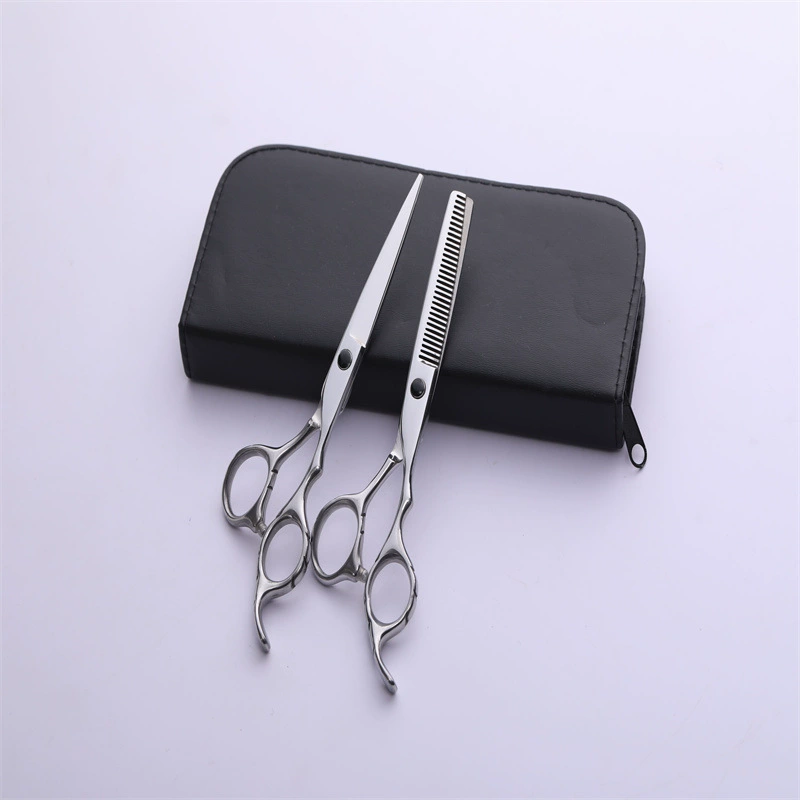 Профессиональный набор парикмахерских ножниц, плоские ножницы, филировочные ножницы, специальные ножницы для челки из нержавеющей стали с круглым кончиком.