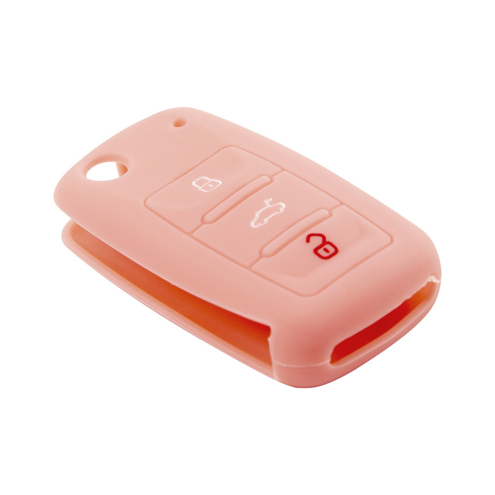 Adecuado para Volkswagen Bora Langyi Tuan Tiguan Passat Mingrui caja de llave de control remoto de silicona caso clave