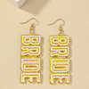 Acrylic fashionable trend retro earrings hip-hop style with letters, European style