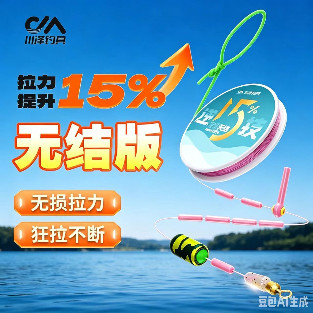 Chuanze reinforced non-knot line group finished fish line main line super pulling force crucian carp big object tied to strengthen fishing line