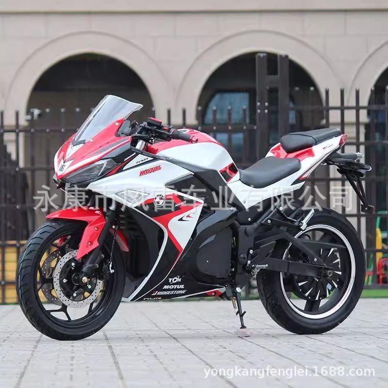 Motocicleta eléctrica de alta velocidad de alta potencia R3 de 72v para adultos doble V6 súper grande carrera de motocicletas eléctricas image 3