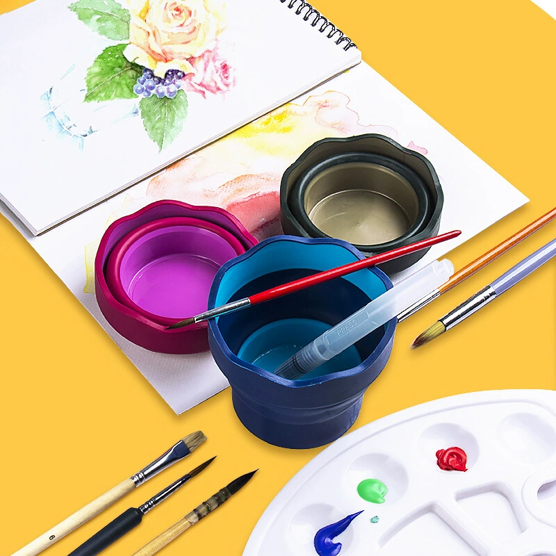 Германия Faber-Castell Huibai Ka Ka Karcar складной телескопический стакан, держатель для акварельных кистей, для учащихся художников
