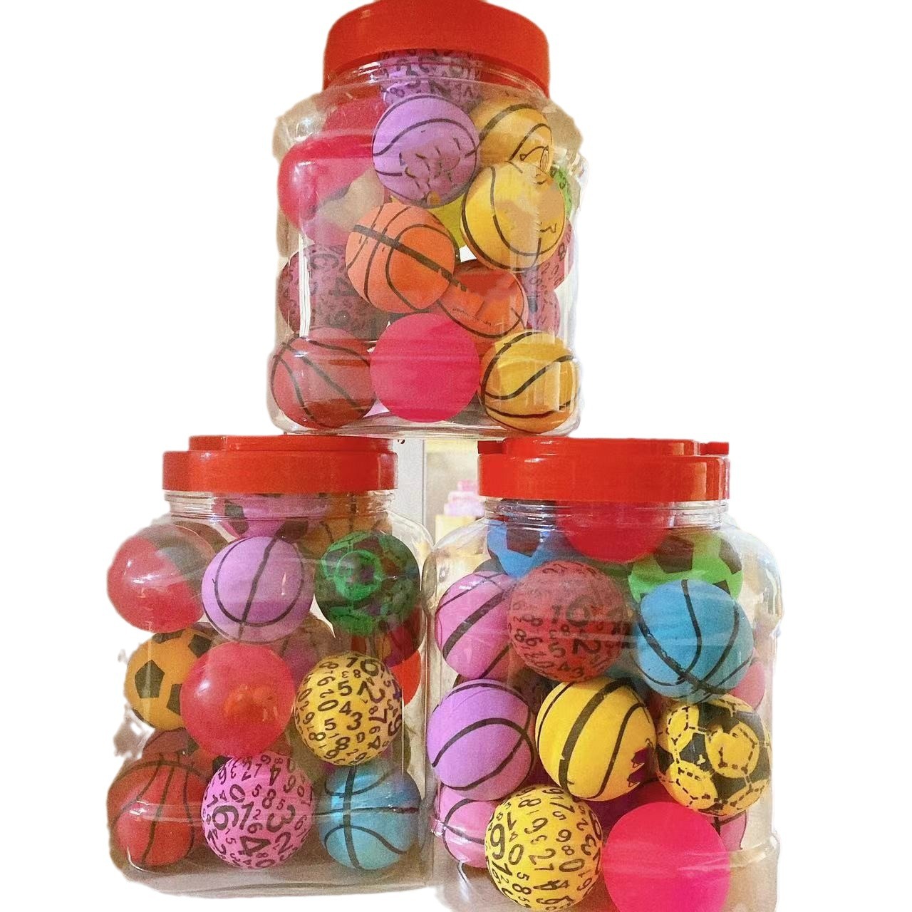 2 yuanes tienda de bolas elásticas saltar bolas elásticas bolas monedas máquina de torsión de huevos tesoro juguetes de mascotas de goma sólida 45mm