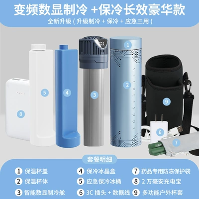 Soyuducular, box for medicine car mini - box4-side-screen-cooling-cold-preservation-long-lasting-luxury-version
