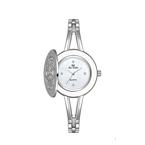 BS new hot-selling watch manufacturer direct sales foreign trade chain watch pocket watch flip cover full diamond women's watch one piece dropshipping FA1618