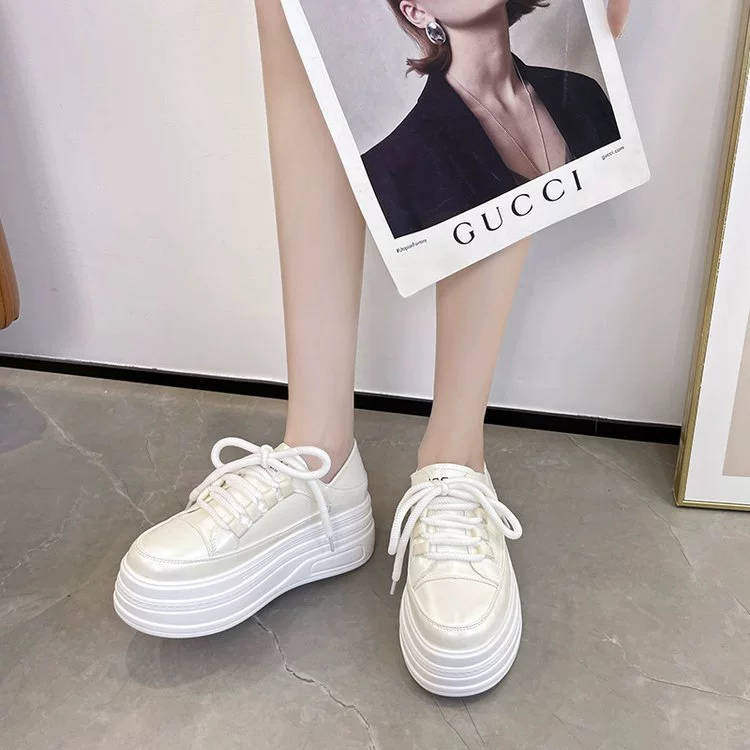 Кроссовки, летняя обувь, модные высокие белые туфли для отдыха, стиль Chanel
