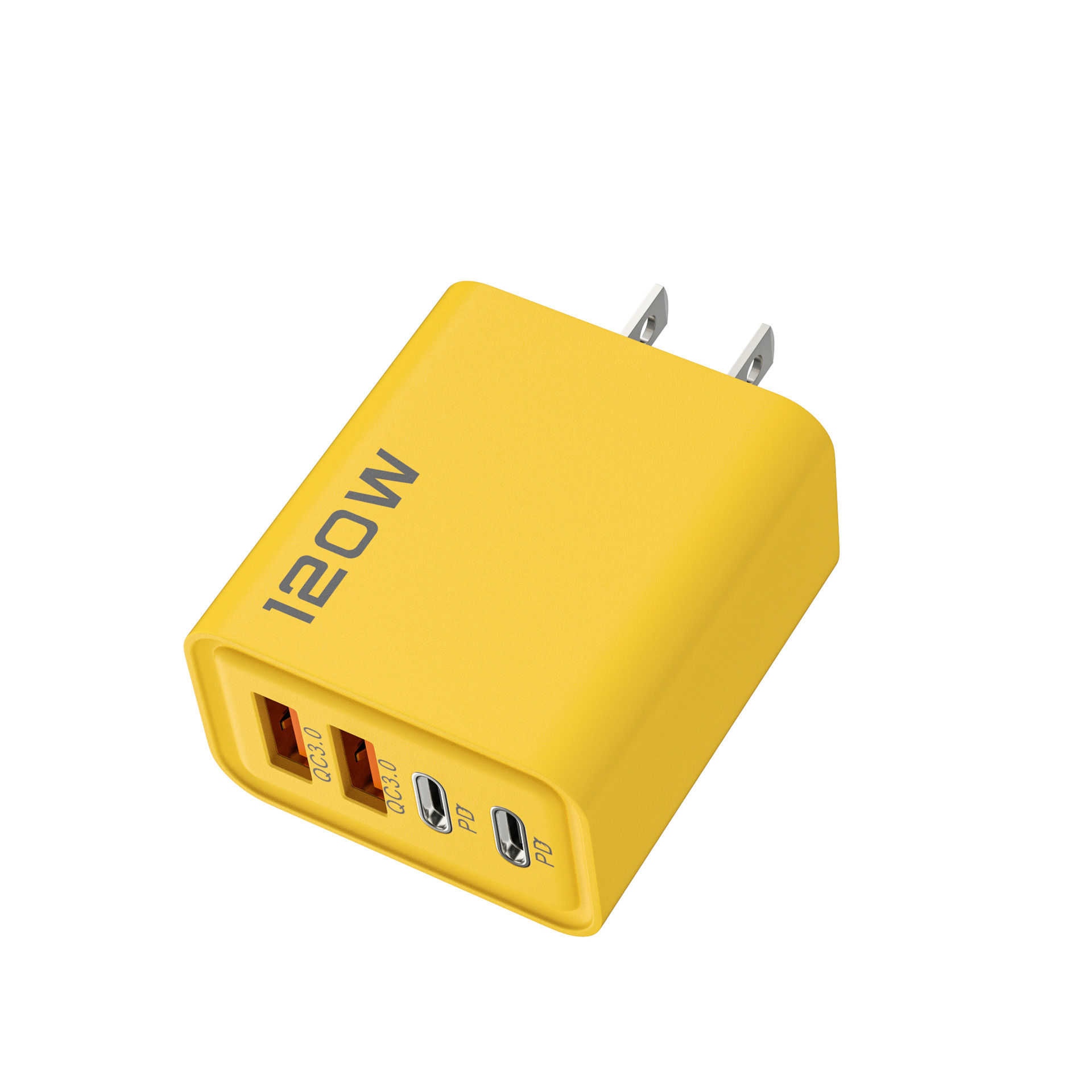 120W Dual PD + Dual USB Cargador para Apple 15 Huawei Dual Typec Smart Fast Charger Head