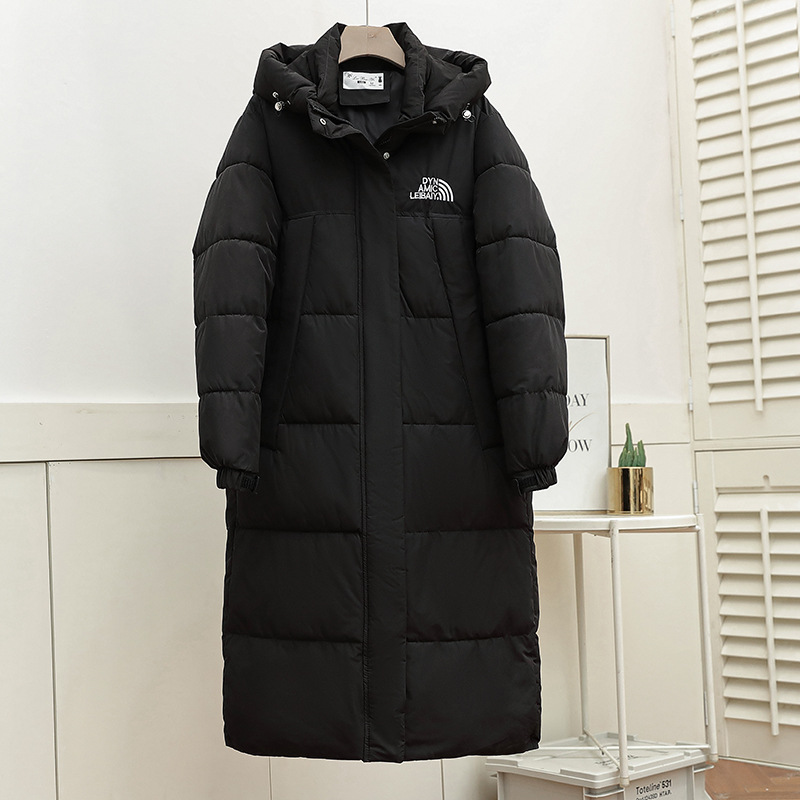 Women's Winter Coat Thickened Cotton Hooded Long Warm Jacket_voghion.com