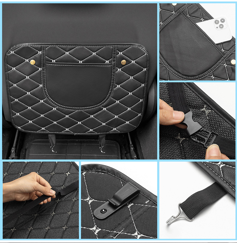 Car Anti-Kick Mat, Child Protection Mat, Car Interior Supplies, Anti-Dirt Protective Mat, Rear Seat Anti-Wear Mat, Cross-Border Wholesale