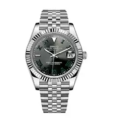 Watch Modification Roman Dial Face Day-Date Green Leaf Business Watch NH35 Japanese Movement 39mm 36mm
