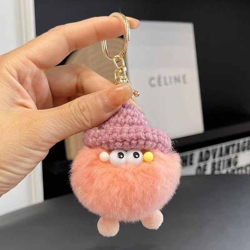 Imitación coreana de pelo de pimples, feos y lindos frijoles, colgantes de peluche, muñecas de dibujos animados, bolsos colgantes, bolsos colgantes, llaveros