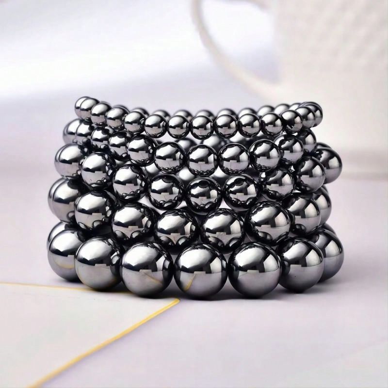 Cross-border Hot Sale Hematite Energy Stone Multi-model Bracelet Healing Unisex Black Gallstone Bracelet suit