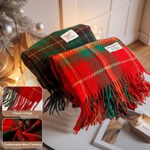 新年圣诞红色围巾女冬季加厚保暖情侣防寒披肩学生韩版软糯围脖男