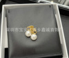 Brass earrings from pearl, pendant, 2021 collection