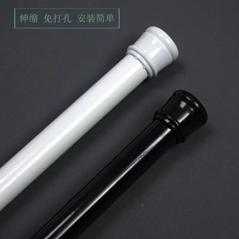 厂家批发免打孔伸缩杆浴帘杆门帘杆窗帘杆伸缩晾衣杆衣柜撑衣杆子|undefined