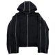 Foreign Trade Cross-border Y2K Retro Solid Color Zipper American High Street Diablo Gothic Men's and Women's Loose Sweatshirt 2025
