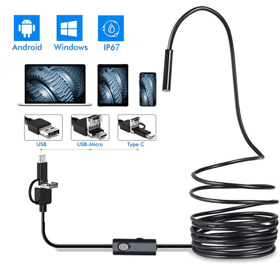 Прямые поставки с завода: трансграничный промышленный эндоскоп «три в одном» на базе Android для авторемонта и осмотра трубопроводов систем кондиционирования.