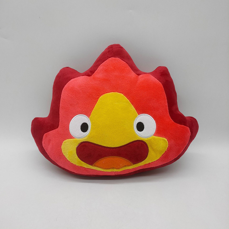 Calcifer empuje kasifa transfronterizo nuevo fuego demonio pequeña llama muñeca almohada