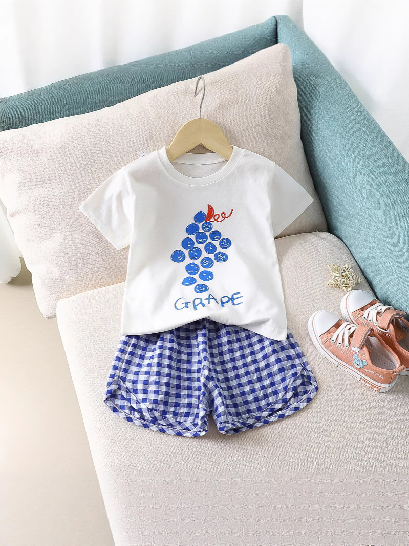 Summer summer clothing, sleeves, set, thin shorts for men and women, T-shirt, with short sleeve, Korean style 2