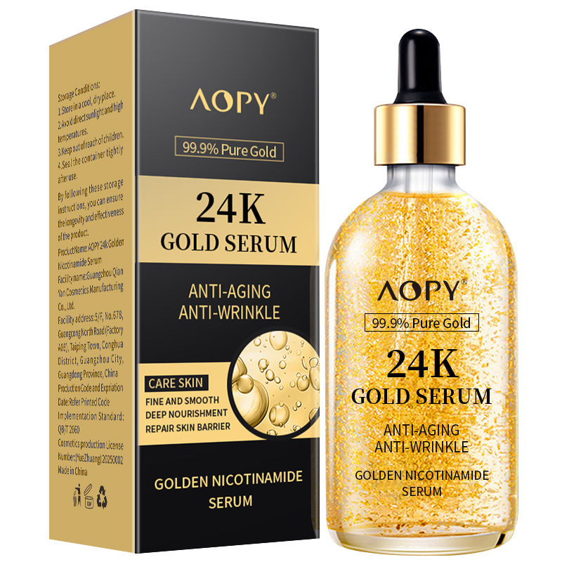 国境を越えた貿易 24K ゴールド セラム オリジナル ソリューション 24K ゴールド セラム モイスチャライジング フルイングリッシュ ナイアシンアミド エッセンス|undefined