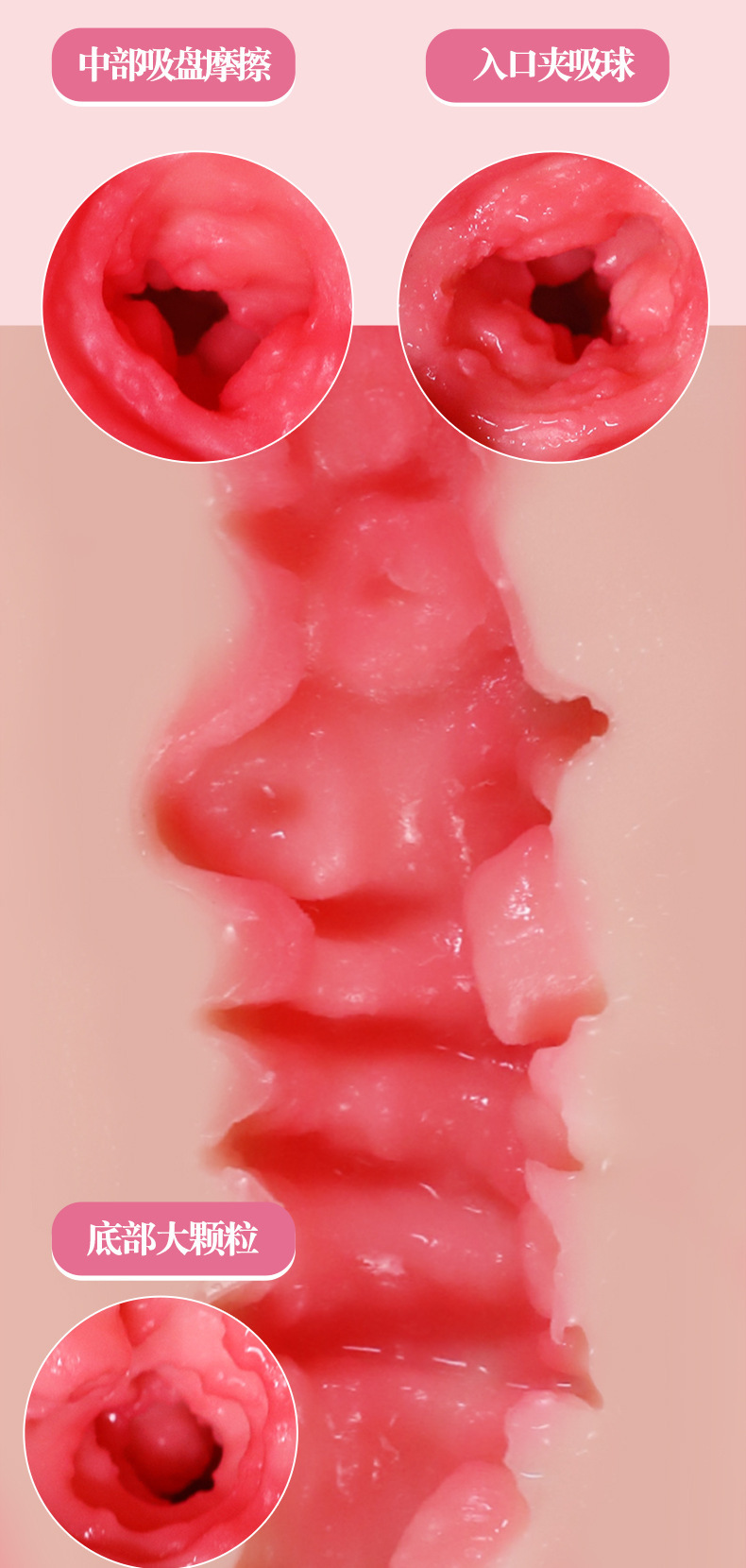 Male Masturbation Cup Realistic Vaginal Buttocks Half-Body Doll TPE Manual — detail image 5