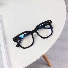 2022 Internet celebrity Sydney's same style without makeup and versatile large frame plain mirrors for women black frame glasses on behalf of