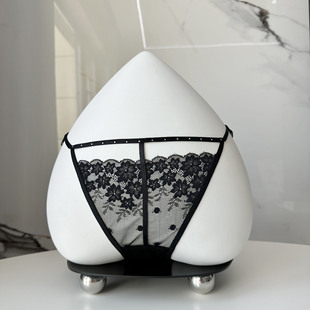 Swinging rumba European and American sexy lace underwear for women jacquard mesh briefs hollow low waist temptation women's underwear