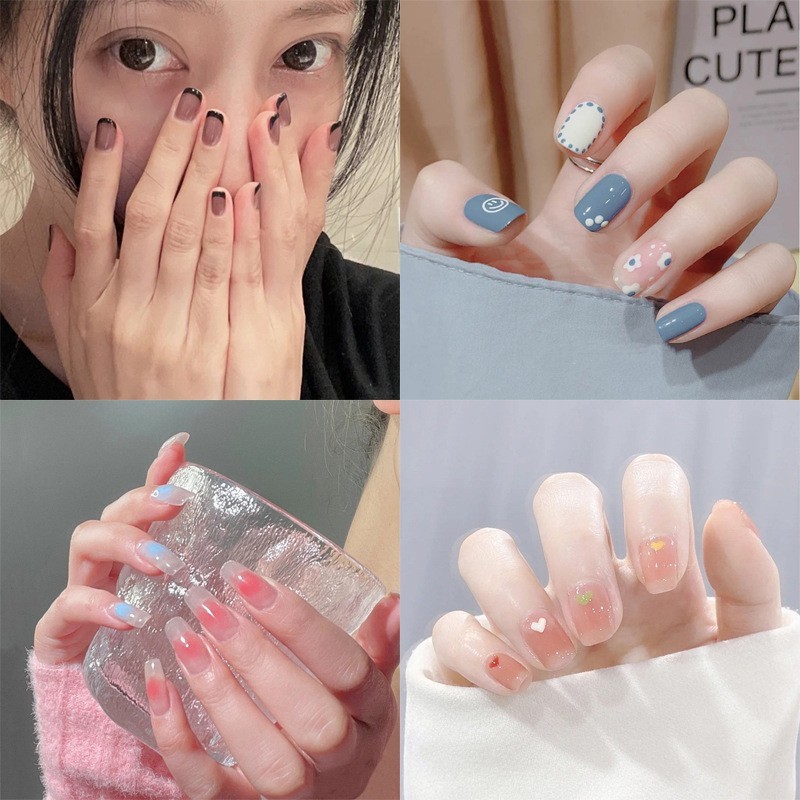 温柔甜美御姐少女学生小清新高级感晕染渐变穿戴甲美甲爆款合集|undefined