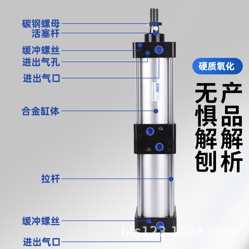 SCT双倍力三倍力增压气缸32X40X50X63X75X80X100X125X200X大推力|undefined