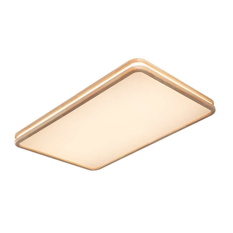 lámpara de techo del dormitorio estilo antiguo simple lámpara principal de la sala de estar de madera redonda nueva lámpara china de madera sólida L335