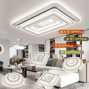 2024 New Crystal Living Room Lamp Simple Modern LED Ceiling Lamp Home Bedroom Lamp Guangdong Zhongshan Lamps