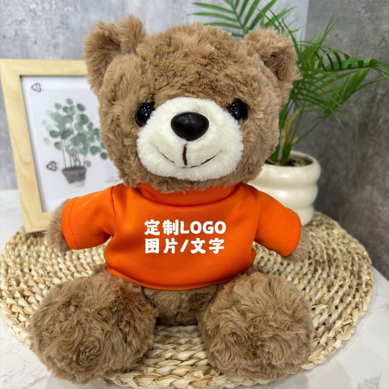 公仔小熊换衣服T恤校服毛衣娃娃毛绒玩具玩偶来图来样印制logo|undefined