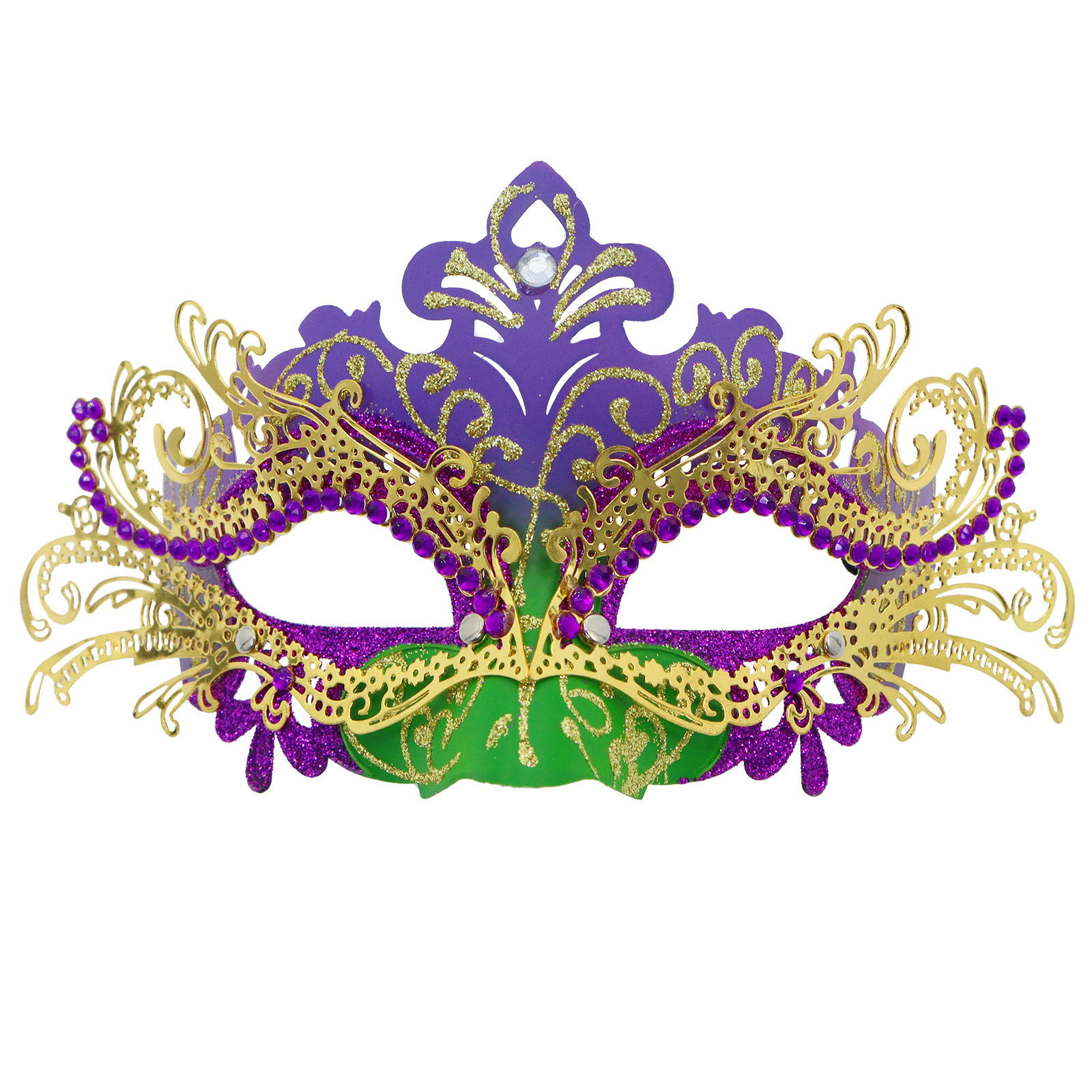 Ventas transfronterizas máscaras de hierro forjado de plástico de alta calidad máscaras de maquillaje de plástico pintadas máscaras de carnaval