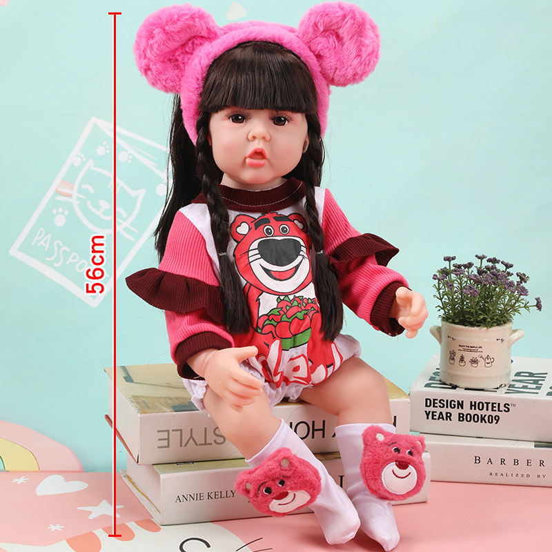 56 cm Rebirth Simulación de regalos de Barbie Baby Soft Girls Toy Set Muñecas para niños