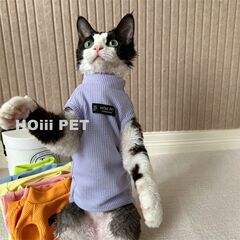 猫服冬保温ワッフルベストドイツ語猫服無毛猫服かっこいい快適カジュアル