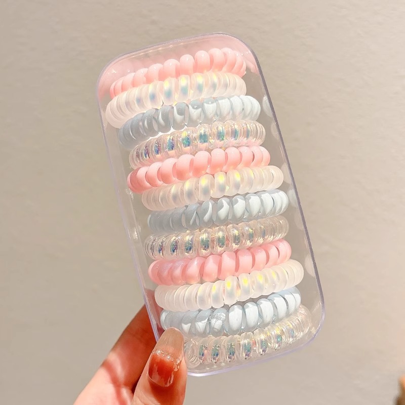 Cuerdas de cabello de cola de caballo de alta elasticidad y banda de goma duradera para niñas atadas anillo de cabello 2025 nuevo estilo simple primavera y verano cuerda de cabeza