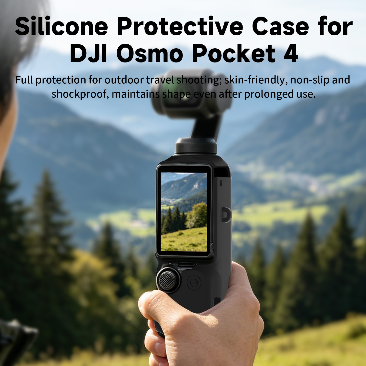 适用于大疆 Osmo Pocket 4 硅胶保护套防护套云台防摔 屏幕盖防摔