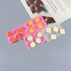 DIY Cookie Shaping Baking Mold, Multi-Style Five-Pointed Star and Heart Cheese Chocolate Cookies Silicone Squeeze Mold