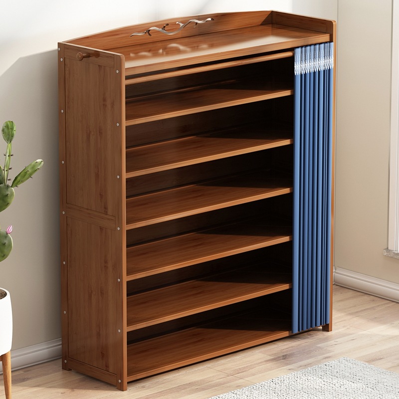 Doorway Wooden Jane Durable Shelf Multi-layer 2022 Easy Door Storage Shoe Rack Explosive Solid Wood New Shoe Cabinet Net