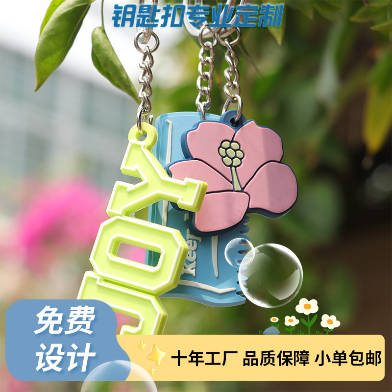 Custom PVC soft rubber keychains, silicone key pendants, custom-made keychains with English logos, rubber gift items Custom PVC soft rubber keychains, silicone key pendants, custom-made keychains with English logos, rubber gift items