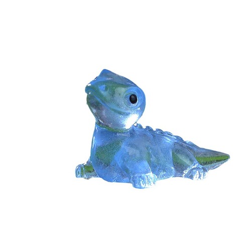Cross-border cute luminous cute little lizard micro-landscape gardening small decoration cartoon DIY materials resin handicrafts